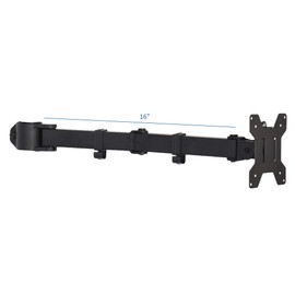 VIVO Fully Adjustable Single Monitor Arm for Desk Mount Stand, Monitor Arm for 1 Screen up to 27 inches, Black, PT-SD-AM01A