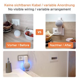 Dot (4th Generation) Socket Mount Wall Mount - Developed in Germany - Space-saving Solution, Mounting without Drilling, No Glue, dw4you Dot 4 Holder (White)