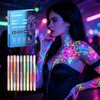 18 Colors 9Pcs Glow in the Dark Face Body Paint,Neon
