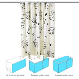 Bunk Blackout Bed Curtains Student Dormitory Bottom Bed Drapes Single Bed Tent Curtain Single Sleeper Cloth Shading Canopy Spread Curtain Privacy Protection Bed Canopy Anti-dust Mosquito Protection