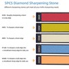 RUIXIN PRO 5PCS Diamond Sharpening Stones, #200#400#800#1500#3000 Grit for Knife