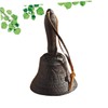 GRIRIW Iron Bell Hand Bells for Pet Training Rustic Decor