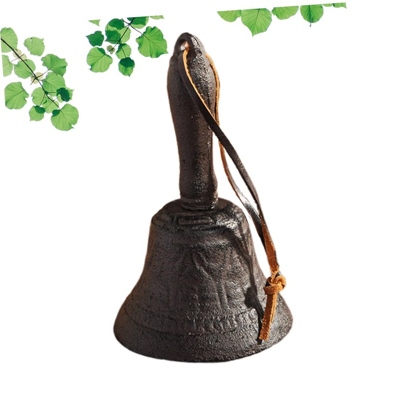 GRIRIW Iron Bell Hand Bells for Pet Training Rustic Decor