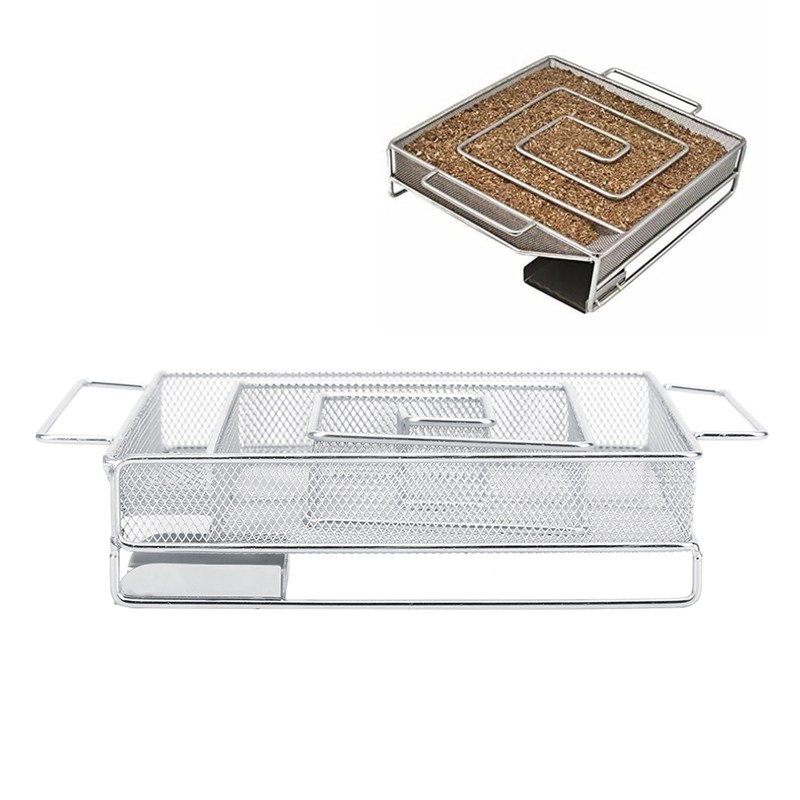 Rectangle Stainless Steel Cold Smoke Generator Barbecue Net BBQ Grill