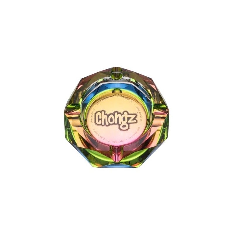 Chongz Cut Glass Rainbow Ashtray
