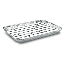 VEPATIM 25 Aluminium Grill Pans Grill Trays BBQ 34.4 x 22.4 cm Reusable