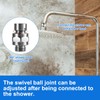 Swivel Shower Head Adapter, Sturdy Thicken Shower Connector Ball Joint
