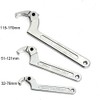 TOOLSTAR Hook Wrench C Wrench 32-76mm Adjustable Hook Wrench Chrome
