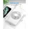 Zuvas Desk Fan Battery Operated Fan Rechargeable 180°Tilt Folding Personal
