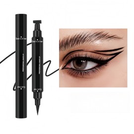 MAEPEOR Eyeliner Stamp Black Winged Eyeliner Stamp Long Lasting Waterproof and Smudgeproof Liquid Eyeliner for Beginner or Makeup Artist (08 Black)