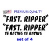 ccss FAST RIPPER bmx decals frame stickers (pair) gold