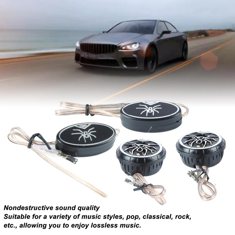 Car Loudspeakers Stereo Round Tweeter with Chrome Plated Spider Pattern