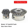 Bevel Gear Steel Silver 1.5 Module 30 Teeth 8mm Hole