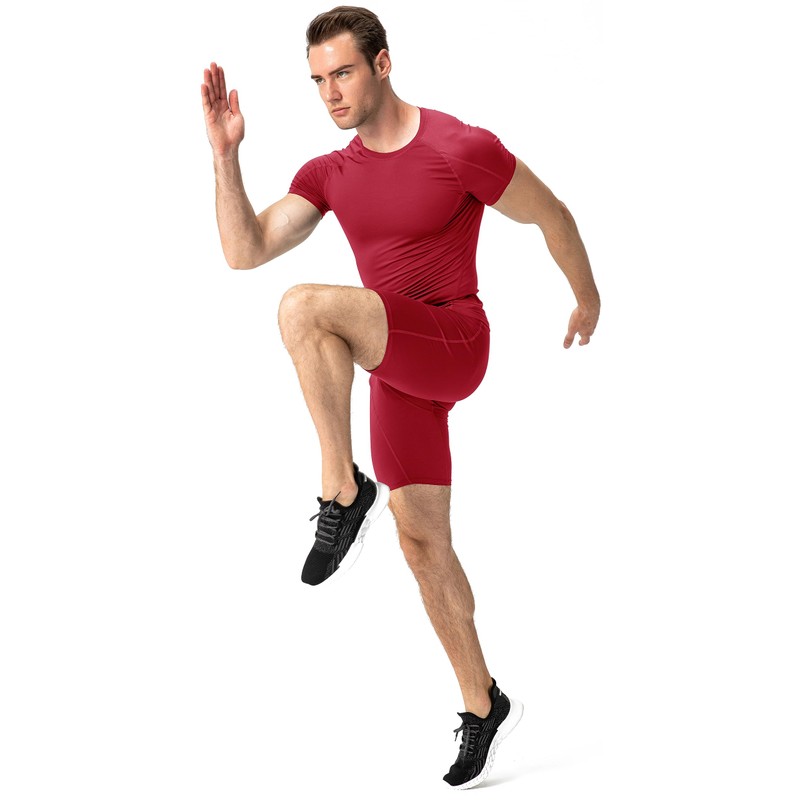 Men's Compression Shirts 1/2 Pack, Workout Tops Short Sleeve Athletic