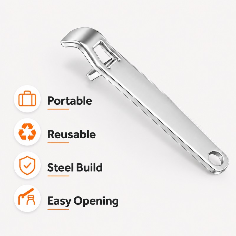 Portable Stainless Steel Vial & Bottle Cap Opener – Mini