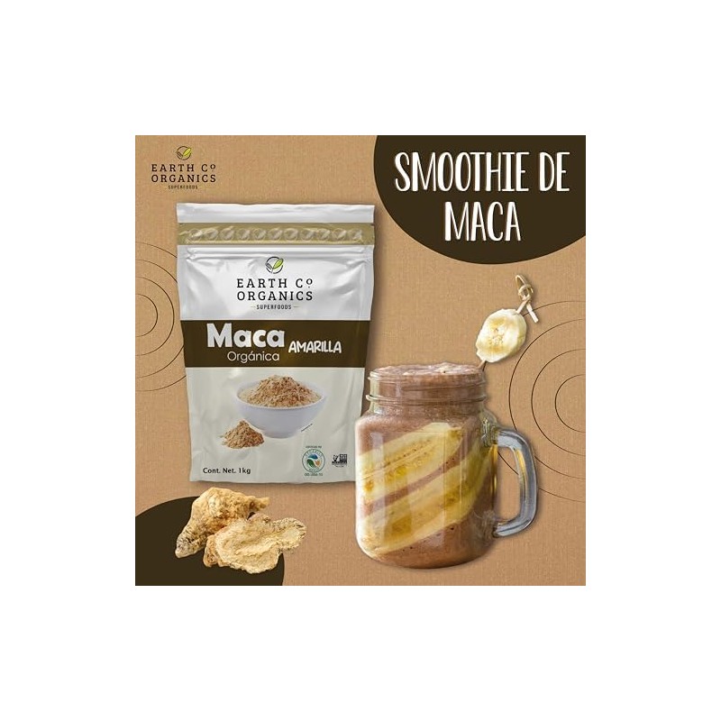 Maca Peruana Orgánica 100 Natural Maca en Polvo Amarilla Alta