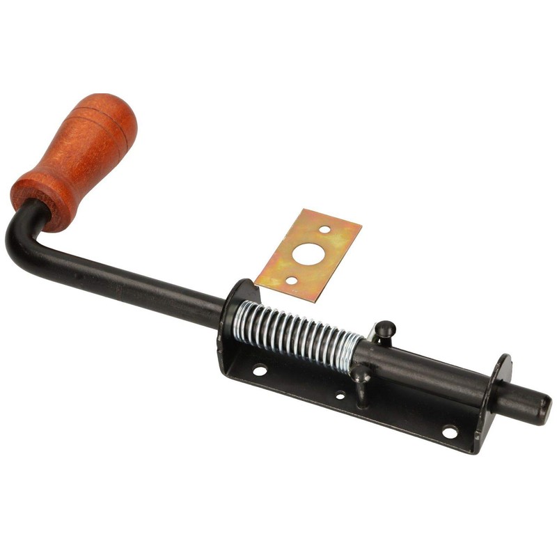 KOTARBAU Spring Latch 260 mm Bolt Door Bolt Black Rustproof