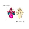 BriLove Clip-On Earrings Elegant Stunning Teardrop Crystal Rhinestone Cluster Statement