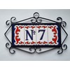 Daniella-M3 Spanish Hand-painted Ceramic Blue Number Tiles With Blue And