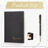 Engrowtic Black Wedding Officiant Book with Black Ink Pen 5.25
