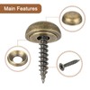 uxcell 12Pcs Brass Decorative Screws with Caps, 15mm Mirror Screws