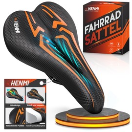 HENMI Bicycle Saddle Men Women Soft Comfortable Breathable Shock Absorbing Ergonomic Bicycle Saddle for Mountain Bike MTB Trekking E-Bike Road Bike Bicycle Seat Spider Web Pattern