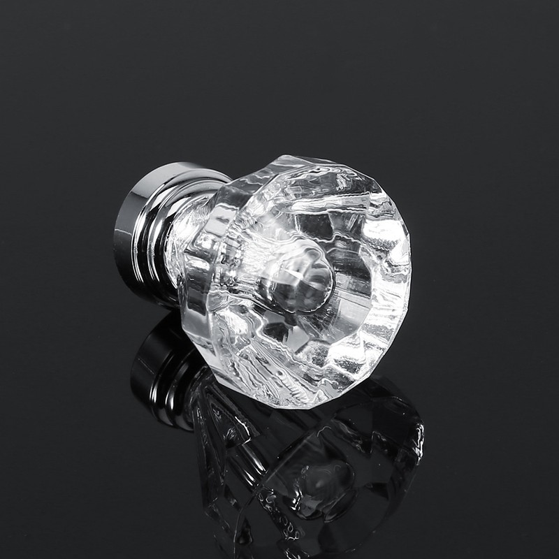 16PCS 25mm Diamond Shape Acrylic Knobs Furniture Drawer Cabinet Cupboard