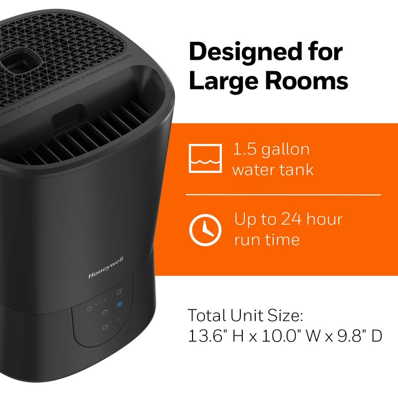 Honeywell Easy-to-Care Filter Free Warm Mist Humidifier, Medium Rooms, 1.5