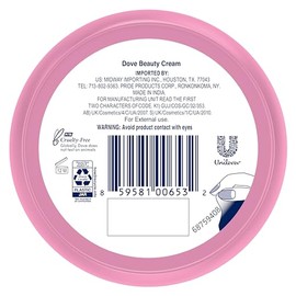 Dove Loción, Crema de Belleza - Crema ligera y de rápida absorción para rostro y cuerpo para piel normal a seca, hidratación de 24 horas, tamaño de vi