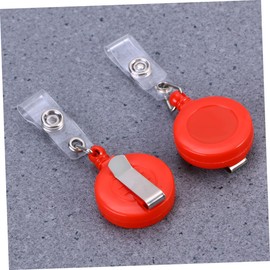 VILLCASE Retractable Lanyard Badge Holders 10pcs Badge Reels Red Plastic Stainless Steel with Belt Clip Attachment
