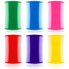 Ymapinc Lice Brush Comb - 6 Pcs Double Sided Flea Dandruff Comb for Lice Removal, Fine Tooth Combs for Dogs, Cats, Kittens, Scalp, Adults Grooming