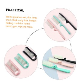 BIUDECO 3pcs Travel Folding Brush Detangler Brush for Women Men Boys and Girls Compact Hair Combs
