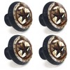 Artinhand 4 Pack Rustic Western Star Cabinet Knobs for Kitchen