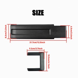 Rear Door Tailgate Hinge Cover Spare Tire Trim Compatible with Jeep Wrangler JK & Unlimited 2007-2018, Matte Black