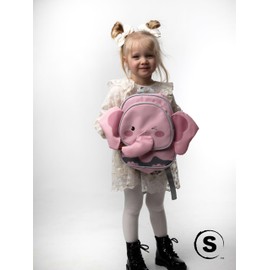 Simple Obsession Elephant Kids Backpack for Kindergarten Preschool Girls Boys | Toddler Elementary Backpack | Cartoon (Pink)