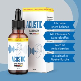 Acustic Ear Drops Gentle and Natural P Care Oil for Daily Use 3 x 30 ml