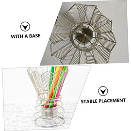 Operitacx 1set Creative Badminton Shaped Pen Holder Elegant Metal Desk Organizer for Office Classroom and Study Room Stylish Storage Container for Pens and Brushes Neat and Functional Design