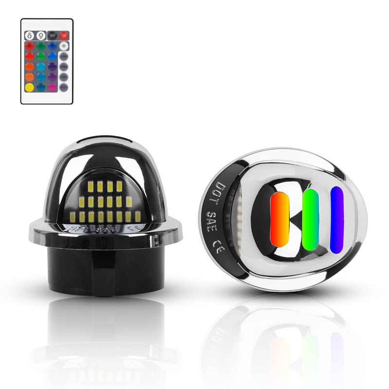 NEIFILES RGB LED License Plate Light Compatible with 1990-2014 Ford