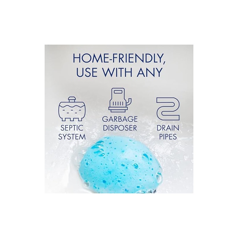 Glisten Disposer Care Foaming Cleaner, Lemon Scent, 4 Use