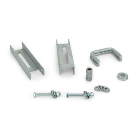 Sturdy Built (2) 8" Galvanized Vertical Bunk Bracket Kit for 1.5x3 Boat Trailer Cross Members
