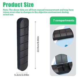 RAMGLYO RAMGLYO 1 Pcs Pill Boxes 7 Day 1 Times A Day for Hold Medication Vitamins