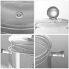 1.6L/57Fl Oz Glass Saucepan with Cover, Stovetop Cooking Pot with