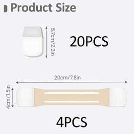 Neck-lifting Tape, Invisibled Face Lift Strap, Neck Patches for Double Chin Wrinkles Saggy Skin Lifting, Tightening Tapes for Women, Girls (Transparent, 24pcs patches)