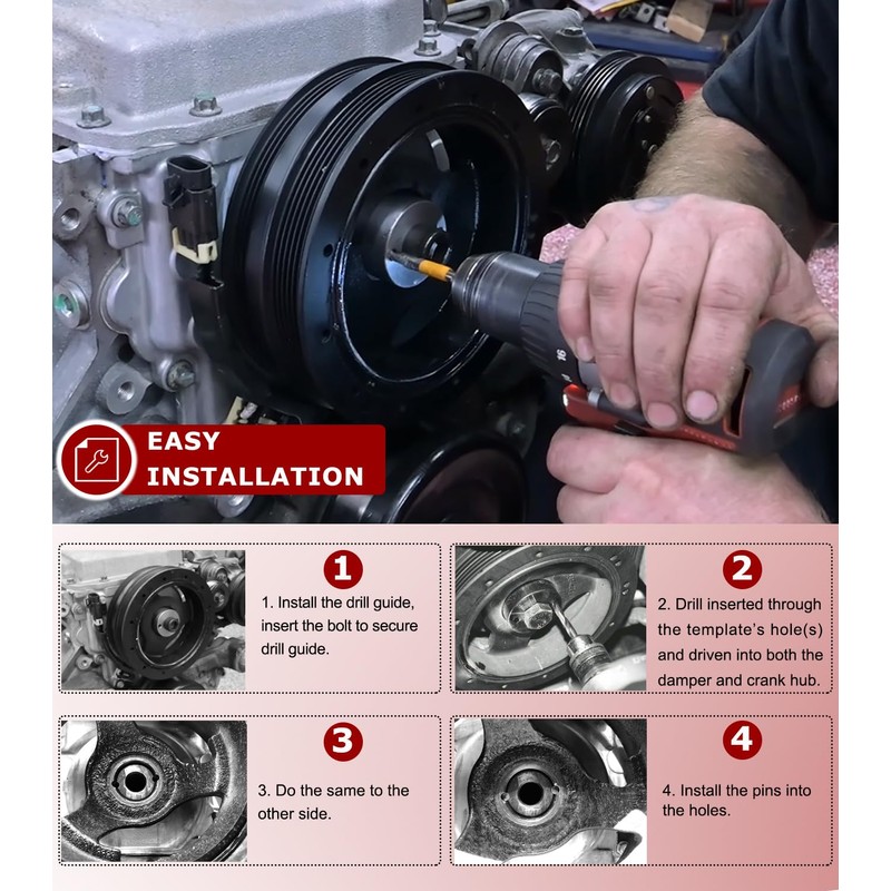 For LS LT Crank Pin Kit Crankshaft Damper Drill Pinning