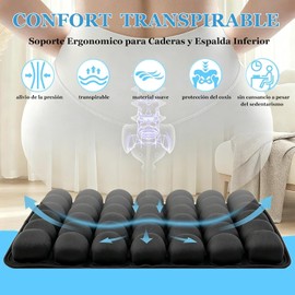 Cojín de Viaje Inflable 3D, Cojín Ajustable para Asiento de Avión Portátil, Asiento de Viaje de Presión de Alivio para Silla de Oficina, Silla de Ruedas, Coches, Vida en Casa (49 Bolsas)