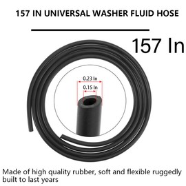 Mandark Car Windshield Washer Hose Kit, 4 Meter Washer Fluid Hose with 12PCS Hose Connectors, Universal Auto Windscreen Washing Accessories, Suitable for Most Car Windshield Washer Tubing