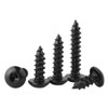 FEEIMOL Round Head Self Tapping Screws Wood Screws Black Hex