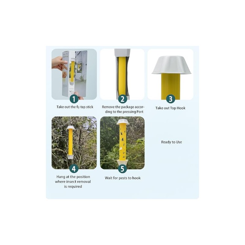 Fly Stick Sticky Fly Traps for Indoors and Outdoor Wasp