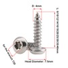 Qrity 50PCS M4x20mm Self Tapping Screw, Torx Pan Head Screws,