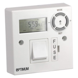 SPARES2GO Digital Fused Spur Timer for Immersion Heaters, Lighting, Panel Heaters & Towel Rails - Optimum Control